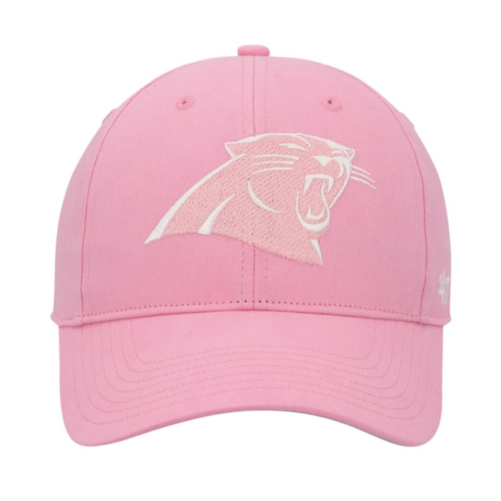 New Girls Youth Pink (Rose) Carolina Panthers Primary Logo  Adjustable Hat - Picture 2 of 4